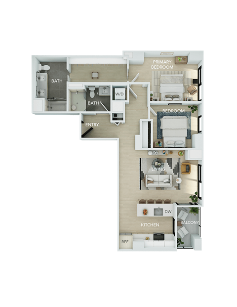 the residences floor plan with 2 bedroom 2400 sq ft